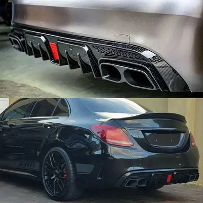 C63/ C63S/C43 Rear Diffuser with Exhaust Tips 