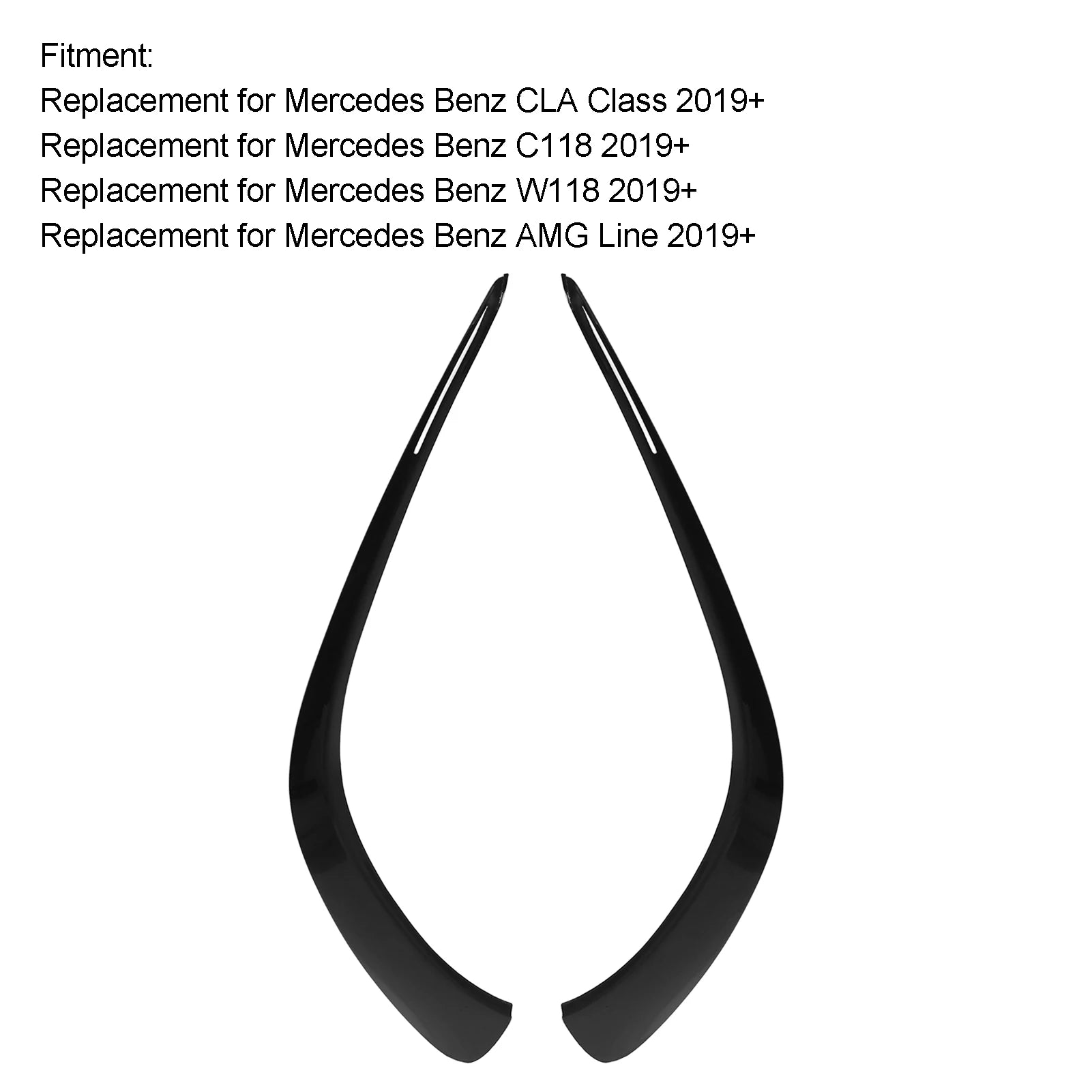 Front Lip Splitter Fog Lamp Cover for Mercedes-Benz CLA Class C118 W118 2019